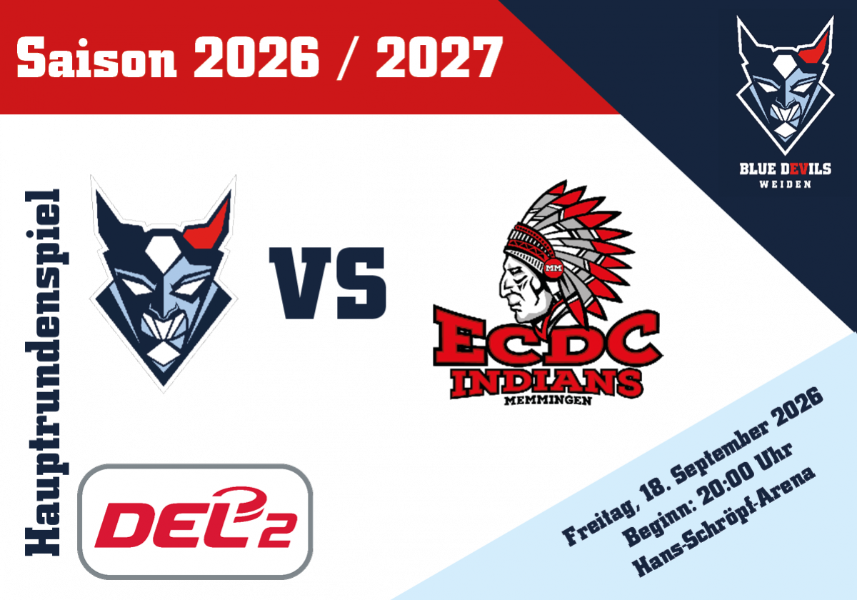 Blue Devils Weiden vs. ECDC Memmingen Indians