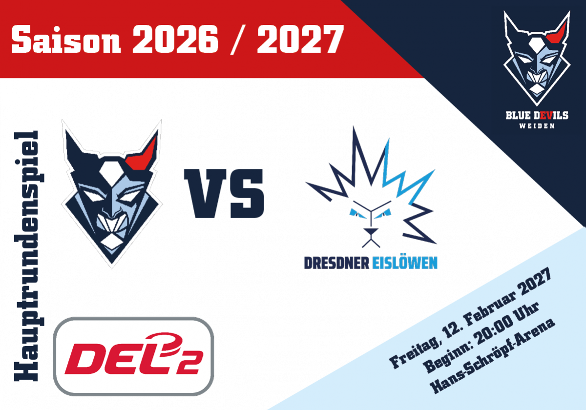 Blue Devils Weiden vs. Dredner Eislöwen