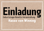 Geburtstag-Benefiz-Veranstaltung Hasso von Winning