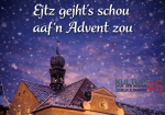 Ejtz gejht's schou aaf'n Advent zou