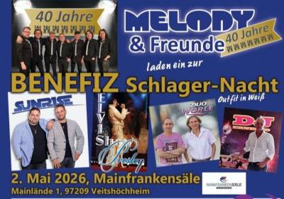 BENEFIZ Schlager-Nacht: 40 Jahre Melody & Freunde