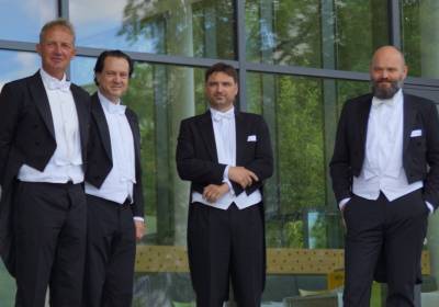 Spatzen-Quartett in der Spitalkirche