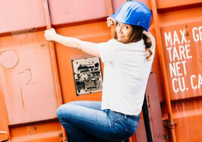 Kirsten Lange: Halbnackte Bauarbeiter