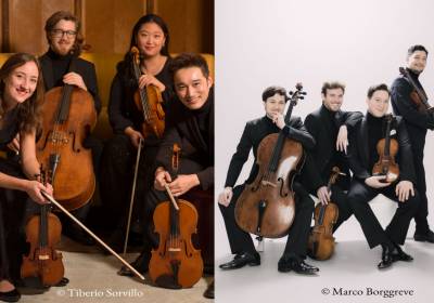 Oktett: Simply Quartet und Schumann Quartett